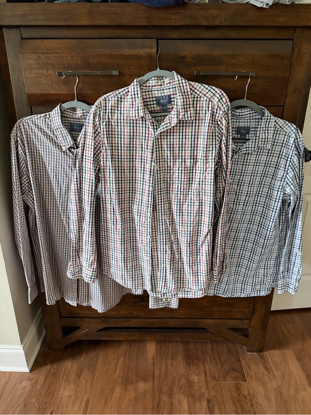 Bundle of G. H. Bass Men's Plaid Button-Up Dress Shirts